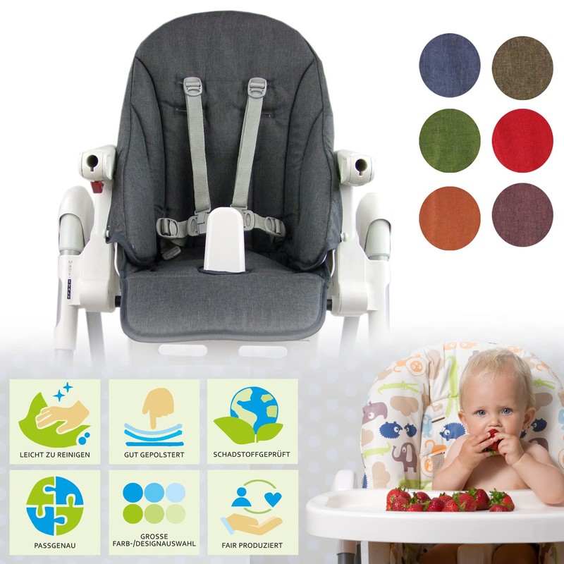Bambiniwelt Replacement Cover Seat Cushion Cover Compatible with Peg Perego