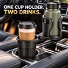 2 Pack Rotating Car Center Console Cup Holders with Double-Layer