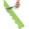 Lime Polka Dots Scalloped Rolled Border Trim