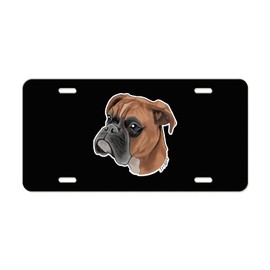 Boxer Dog License Plate - Black
