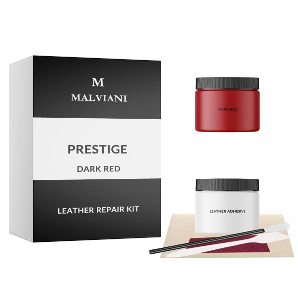 Malviani Leather Repair Kit Dark Red - Couch Car Seat