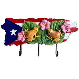 UKENEM Puerto Rico Map for Wall Decoration with Hooks, Map of Puerto Rico, Puerto Rico Souvenirs, Puerto Rico Decor, Puerto Rico Gifts, Puerto Rican Gifts, Puerto Rico Pride