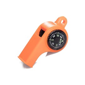 Mendota Pet Sportsman's Whistle & Compass - Made in The USA - Orange