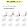 PAUTIX 8pcs 2-Pin 8mm COB LED Strip to Wire Connector