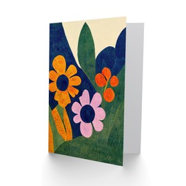 Artery8 Matisse Style Flowers for Wife Her Mum Sister Daughter Mom Gran Nan Birthday Thank You Congratulations Blank Art Greeting Card