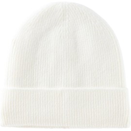 Magracy Toddler Boys Girls Winter Cuffed Beanie Hat Warm Stretchy Fleece Lined Knit Hat for Kids White