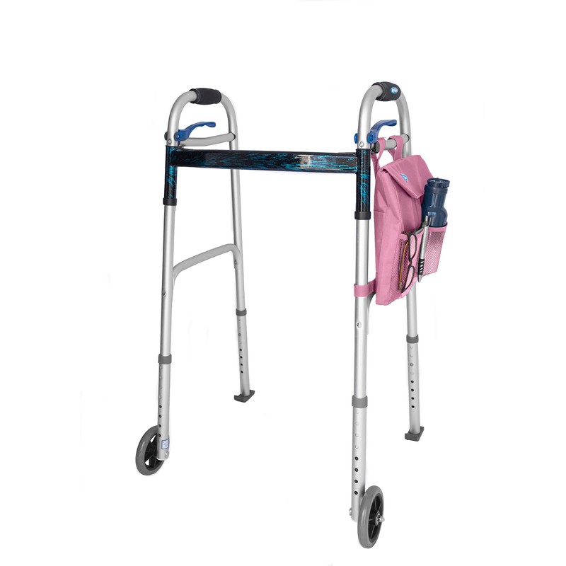 Universal 5-Pocket 11"x11" Walker Side Pouch (Pink)