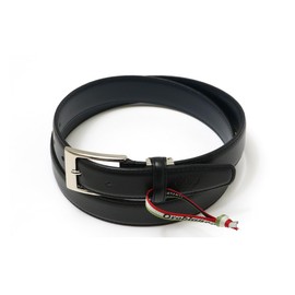 Orobianco ORB-010813DEC Men's Belt Exclusive Special Order Metal Allergy Countermeasure Nickel Free Made in Japan Men's Pin Type Cowhide Genuine Leather Domestic Cowhide Casual Business Gift Present, [05] Black