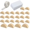 Karida 24-Pack Wooden Table Number Stands – Rustic Semicircular Place