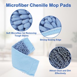GreeSuit Microfiber Steam Mop Pads Compatible with Wagner Spraytech Steam Cleaner(905e, 915e, 925e), Washable & Reusable Microfiber Steam Mop Cloth