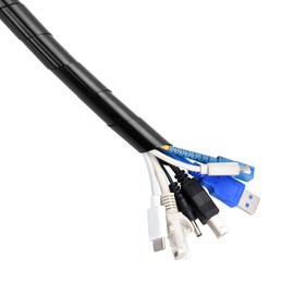 ATNEDCVH Cable Sleeves, Multiple Sizes and Specs Electrical Wire Organizer Hose, Electric Spiral Cable Wrap Polyethylene Expandable Abrasion Protector Insulated Wire Sleeve Tube