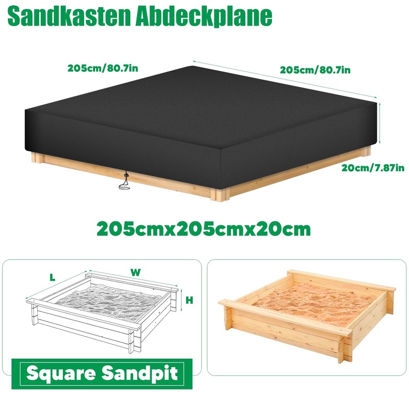 Novelfun Telone di copertura per sabbiera resistente ai raggi UV,