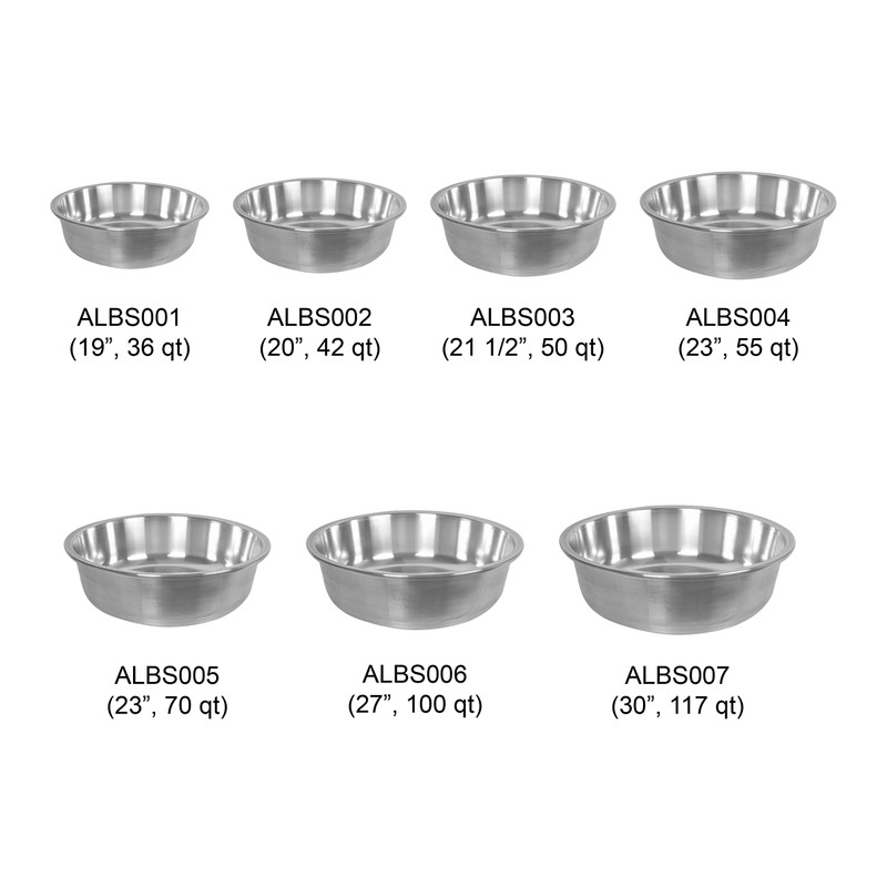 Thunder Group ALBS001 Aluminum Basin, 19-Inch Diameter by 6-Inch Height,