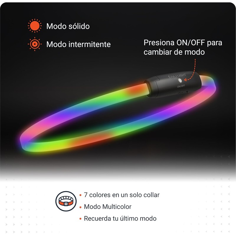 PAJ GPS – Collar LED+GPS Tracker Perros, 3 Meses Suscripción