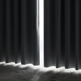 LumiLoom 100% Black Out Curtains 120 Inches Long, Heavy Duty Linen Window Curtains for Living Room Winter, Thermal Blackout Curtains for Bedroom, 2 Panels Set 52"x120" White Curtains