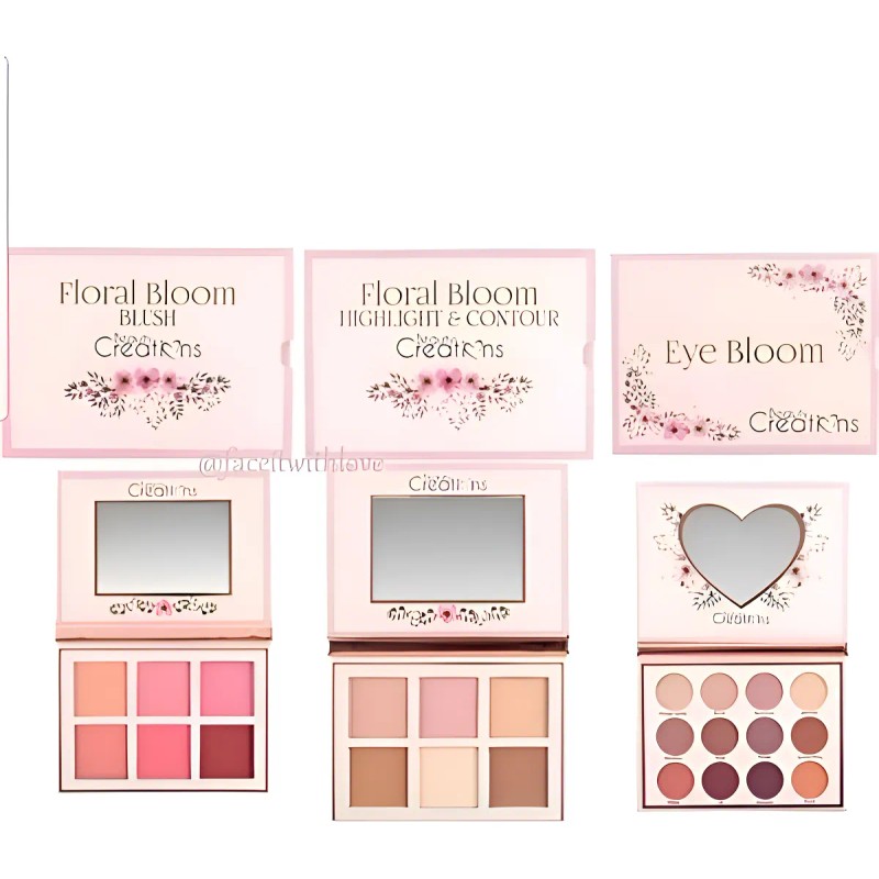 Set De 3 Paletas Floral Bloom, Sombras, Rubor E Iluminador