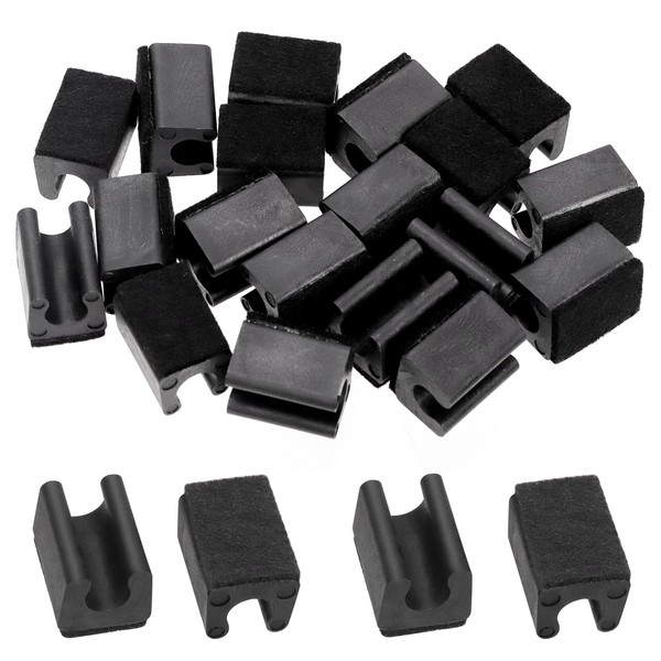 Wokape 20Pcs 10MM Rectangle U-Shaped Chair Leg Tips Caps with