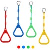 4 Colorful Ninja Rings, Gymnastic Rings Trapeze Swing Bar Ring