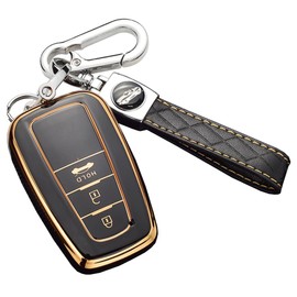 Toyota Smart Key Case, Key Cover, Keychain Holder, Stylish, Premium, Scratch-Resistant, Hard to Fall Off, Fits C-HR, Prius, Corolla, RAV4, Camry, Land Cruiser, Prado, TOYOTA Remote Control Case, Car
