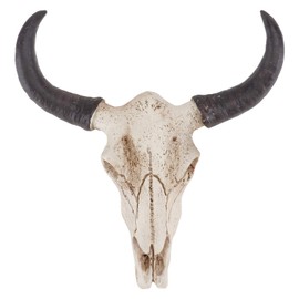 VOSAREA 1PC Hanging Long Horn Cow Skull Creative Art Crafts Ornaments Gifts for Decorating Home Wall