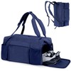 Kookoomia Gym Bag with Shoes Compartment and Wet Pocket Convertible