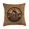 Little Elm Texas TX Retro Style Rodeo Cowboy Throw Pillow