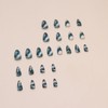 Press on Nails Almond Medium Fake Nails Green False Nails