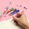 PATIKIL Diamond Beadable Pens, 6 Pcs Plastic Black Ink Bead