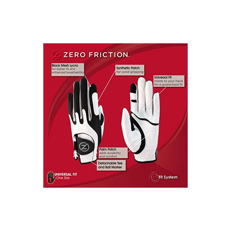 ProsourceFit Zero Friction Junior Synthetic Left Hand Golf Gloves 2