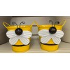 2- Garden Decorative 3D Metal Bee Buckets