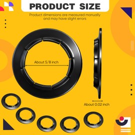 10 Pack Push on Dolly Wheel Lock Washers Fits 5/8 Dolly Axle Rods Spring Steel Push on Washers with Oiled Phosphate Finish
