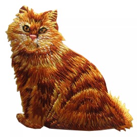 Unbranded #3794 2-3/8" Main Coon Cat Embroidery Iron On Applique Patch