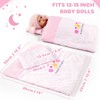 BABESIDE 2 Pcs Baby Doll Bedding Set for 12-15 Inch