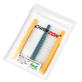 Chanzon 100pcs 1/4W (0.25W) 300K Ω ohm Metal Film Fixed Resistor 0.01 ±1% Tolerance 300KR MF Through Hole Resistors Current Limiting Rohs Certificated