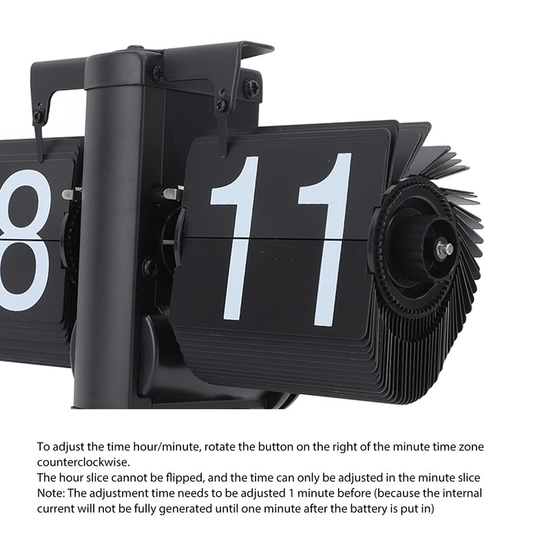 Flip Clock Large Number Battery Powered 304 Stainless Steel Tabletop