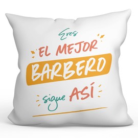 Mugffins Cojín 40x40 cm para Barber Hombre Relleno Incluído - En Spanisch - Eres EL Mejor sigue así! - 11 oz / 330 ml - Regalo original y divertido