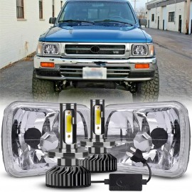 Unbranded for Toyota Pickup 1982-1995 Hardbody Truck Pair 5x7" 7x6inch Led Headlights H4