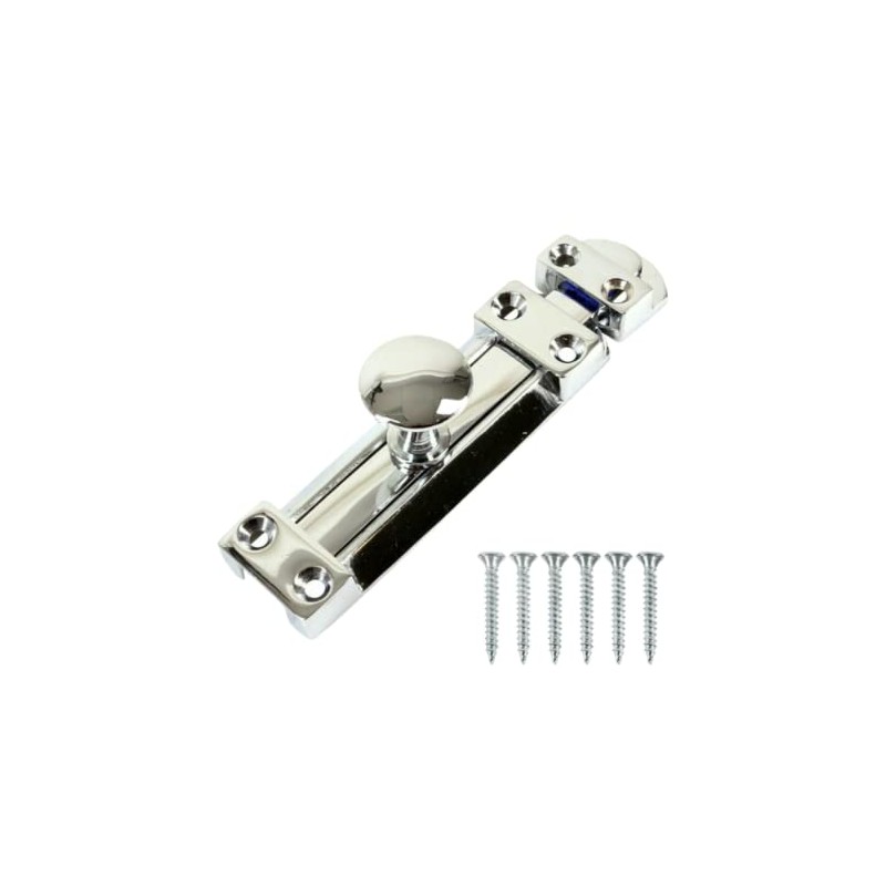Chrome Door Bolts 4 Inch Flat Bolt Surface Door Latches