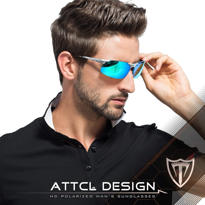 ATTCL Men's Sports Polarized Sunglasses For Driver Golf Fishing Unbreakable