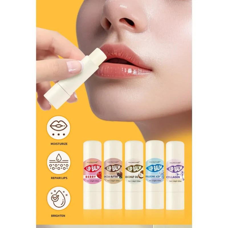 Set Labial Acido Hialuronico Aroma Naranja Hidratante Mlm