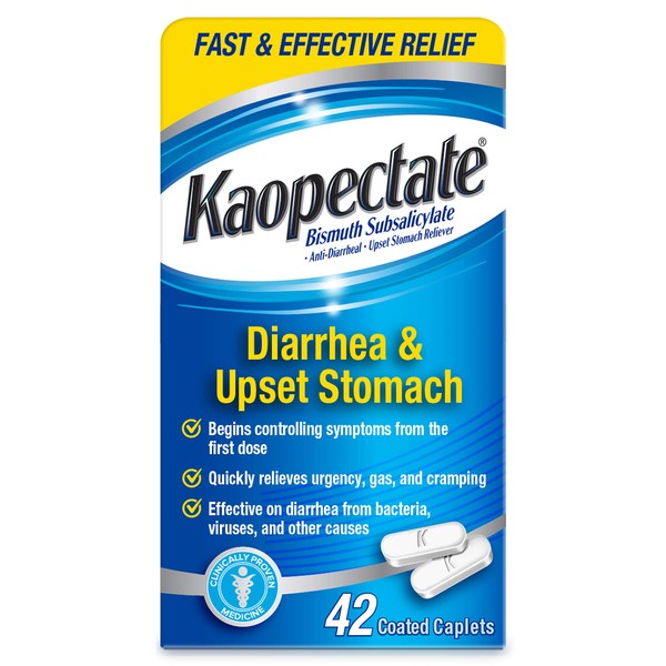 Kaopectate Multi-Symptom Anti-Diarrheal& Upset Stomach Reliever, 42 Caplets