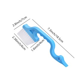 3Pcs Hand-held Groove Gap Cleaning Tools Door Window Track Kitchen Cleaning Brushes, for Window Air Conditioning Kitchen Cleaning （Random Color）