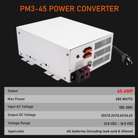 GOMADEIT WF-9845 45 AMP RV Power Converter Replacement 110/120 VAC to 12V DC Camper Inverter Converter