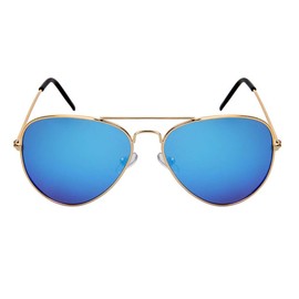 Unisex 100% UV400 TAC Polarized Color Mirrored Lens Sunglasses Blue