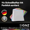 SIGNZ File Folder DIN A4, Sturdy, Pack of 11, 11
