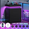 BTHFST LED Nightstands Set of 2,Night Stands for Bedroom Set