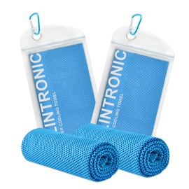 flintronic Kühlendes Handtuch, Kühltuch Set, 2 Stück 120x30 cm, Mikrofaser-Handtuch, Cooling Towel, Eishandtuch, Schnell Trocknendes Eishandtuch für Golf, Fitnessstudio, Wandern, Yoga, Workout