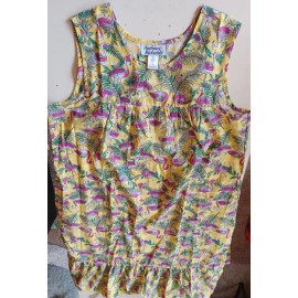 Anthony Richards NEW Anthony Richards Flamingo Hawaiian Muumuu Midi House Dress Sleeveless - XL