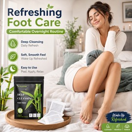 Foot Care Patches for Men & Women – Bamboo Charcoal & Wormwood Foot Stickers for Nighttime Care