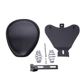 DREAMIZER Motorcycle Seat Cushion Driver Solo Seats with Spring Bracket PU Leather Compatible with Harley Honda Yamaha Kawasaki Sportster Iron 883 1200 Chopper Bobber Cafe Racer